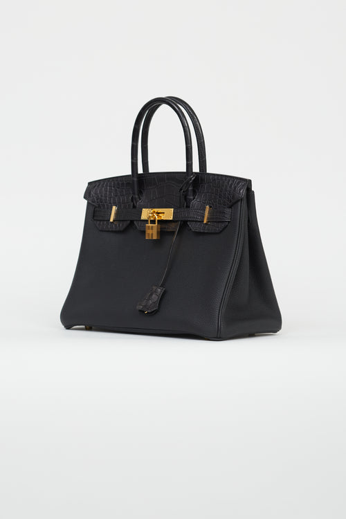 Hermès 2035 Noir Togo Birkin 30 Touch Bag