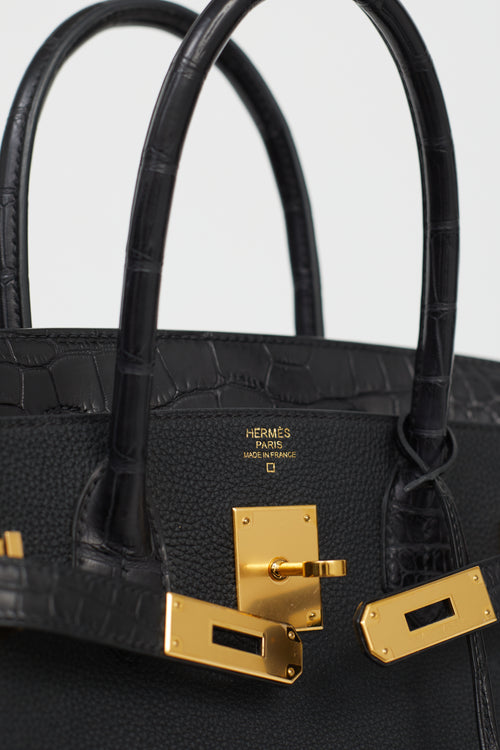 Hermès 2039 Noir Togo Birkin 30 Touch Bag
