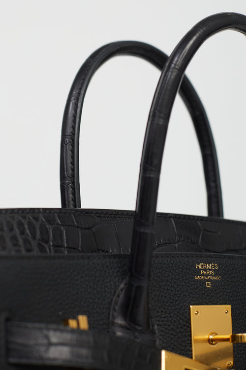 Hermès 2040 Noir Togo Birkin 30 Touch Bag