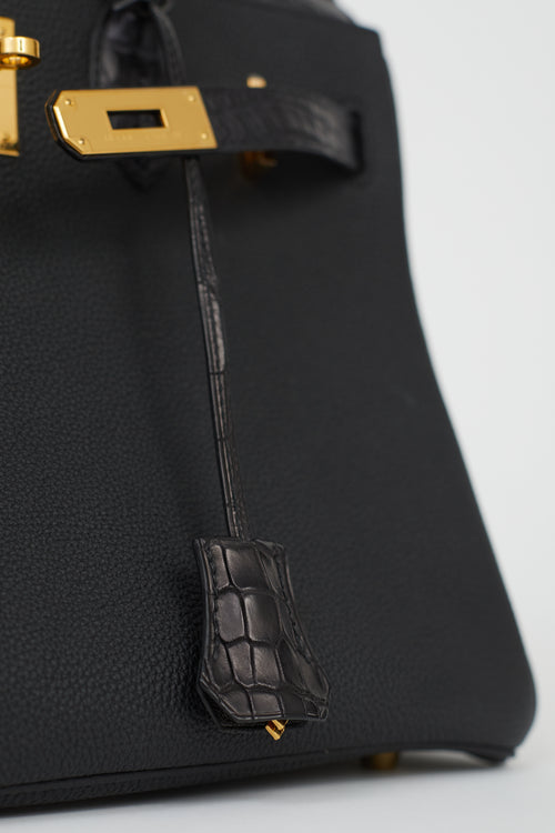 Hermès 2041 Noir Togo Birkin 30 Touch Bag