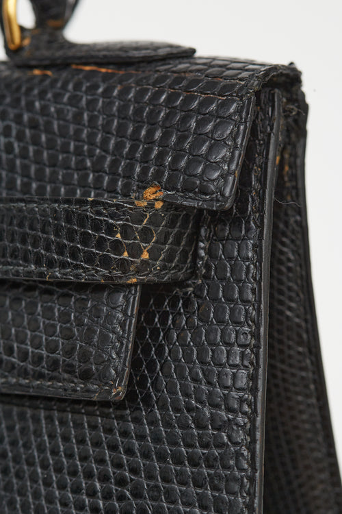 Hermès Vintage 1990 Noir Leather Kelly 32  Bag