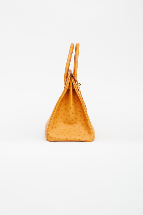 Saffron Leather Birkin 35 Bag