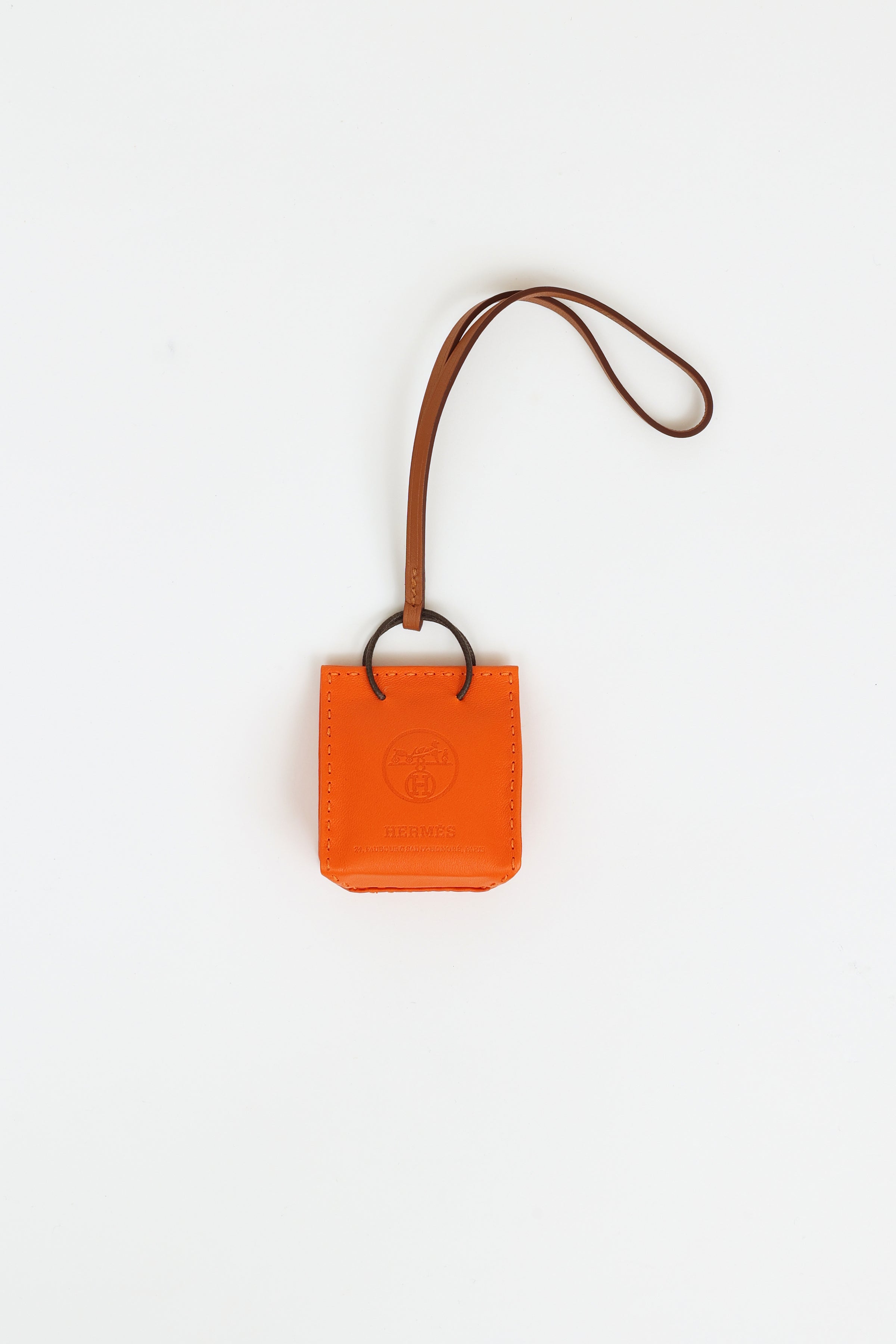 Hermès // Orange Leather Bag Charm – VSP Consignment