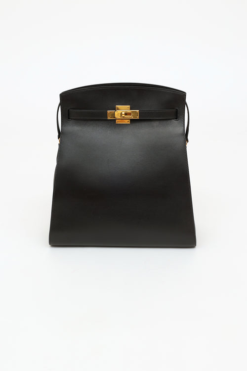 Hermès 1997 Noir Box Calf Kelly Sport 30 Bag