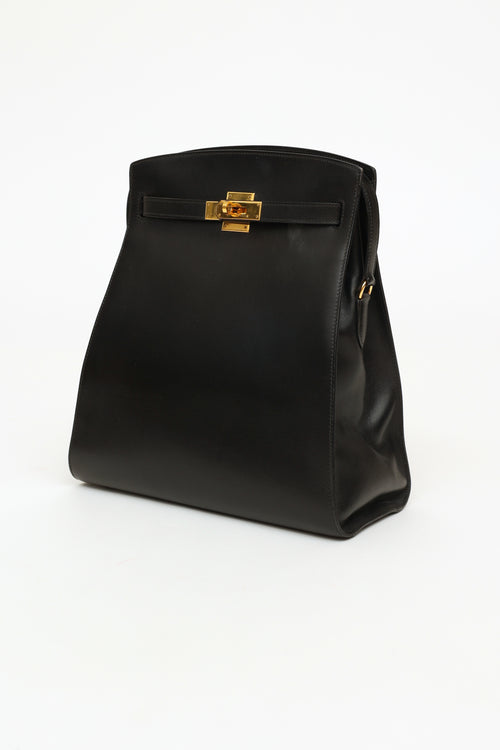 Hermès 2003 Noir Box Calf Kelly Sport 30 Bag