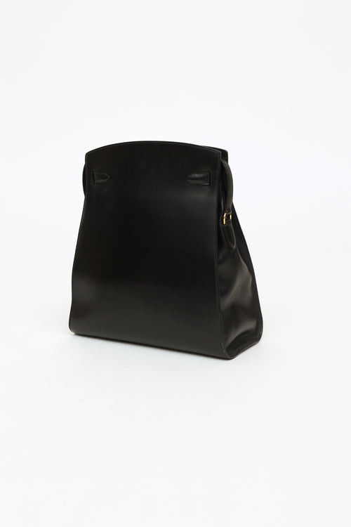 Hermès 2007 Noir Box Calf Kelly Sport 30 Bag