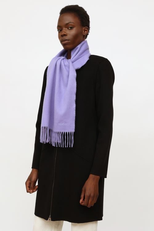 Hermès // Purple Cashmere Fringe Scarf – VSP Consignment