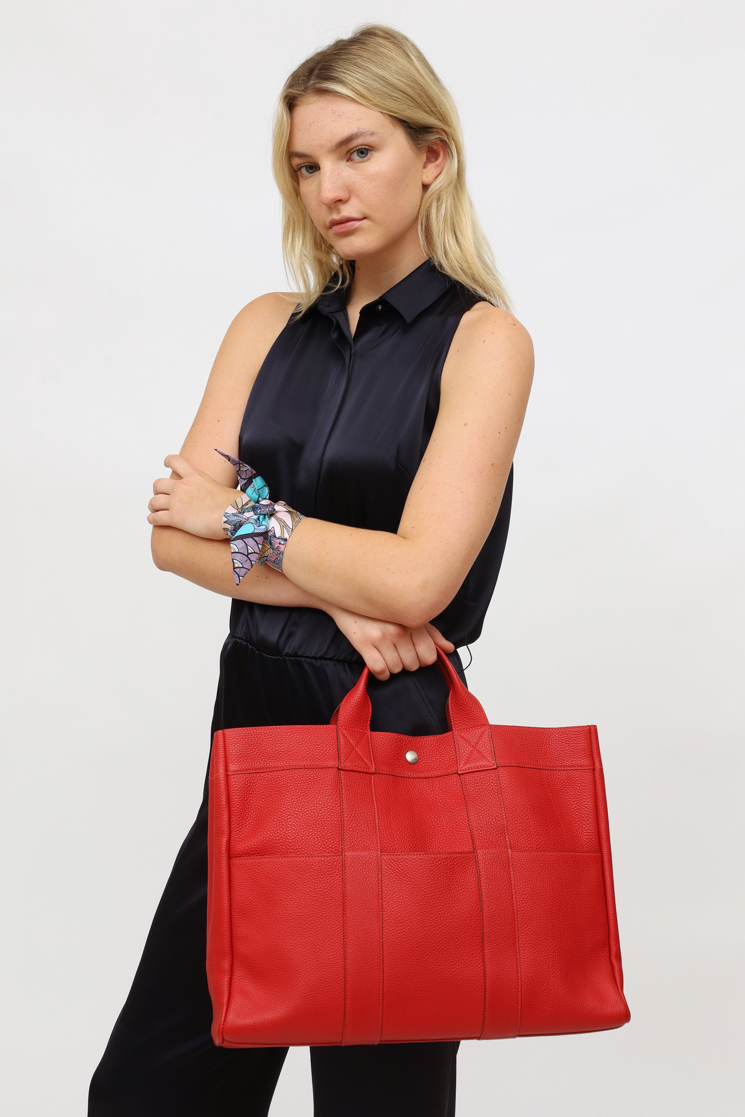 Hermès // Rouge Clemence Togo Fourre Tout GM Bag – VSP Consignment