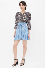 Isabel marant sienna discount knitted wrap mini skirt