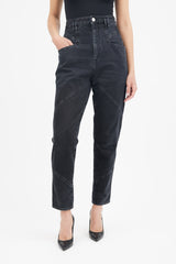 Isabel Marant // Washed Black Nadeloisa Tapered Leg Jeans – VSP Consignment