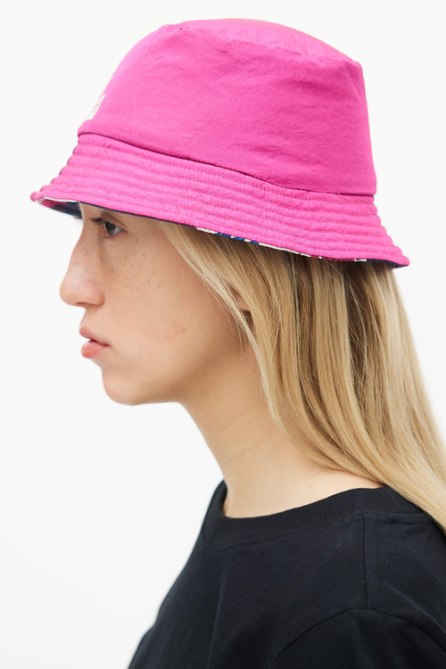 Isabel Marant Fuchsia & Multi Reversible Haley Bucket Hat