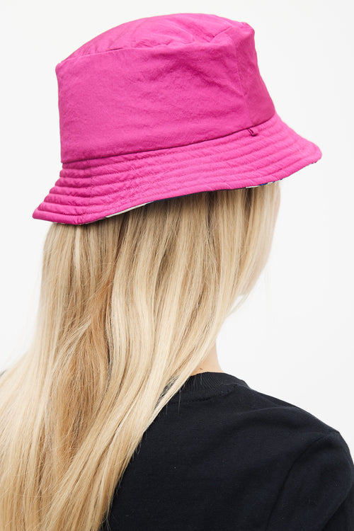 Isabel Marant Fuchsia & Multi Reversible Haley Bucket Hat