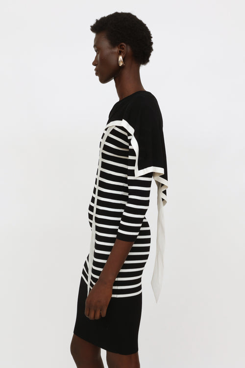 Jean Paul Gaultier Black & White Striped Dress