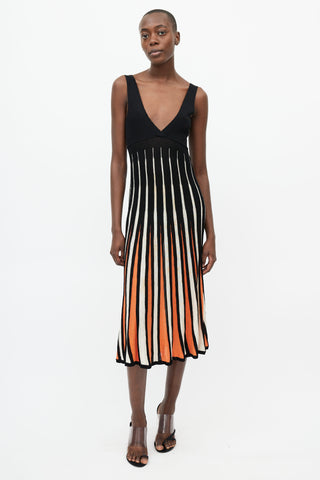Jean Paul Gaultier Black & Multi Panelled Knit Dress