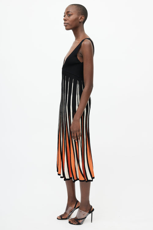 Jean Paul Gaultier Black & Multi Panelled Knit Dress