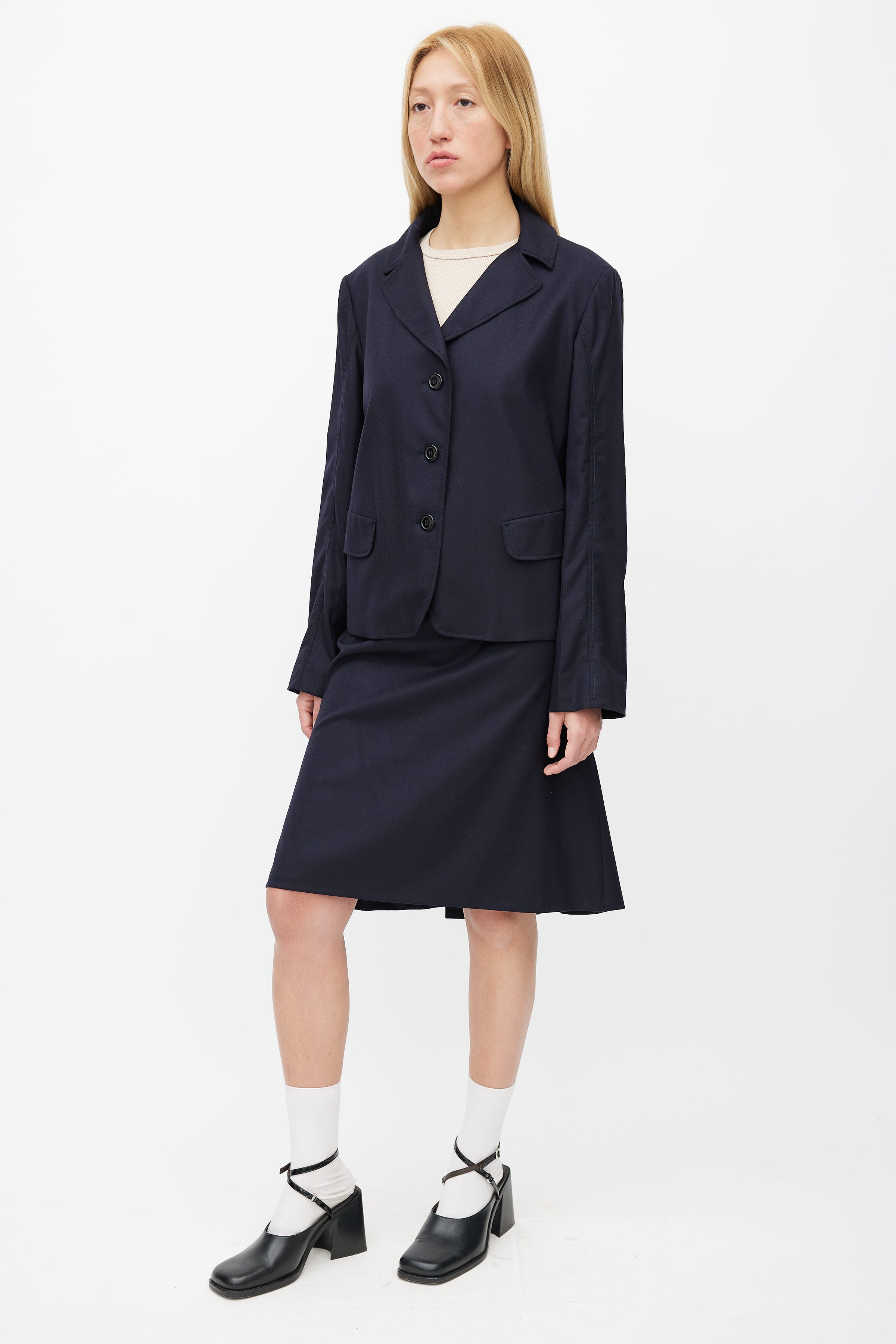 Jil Sander // Navy Blazer Skirt – Consignment