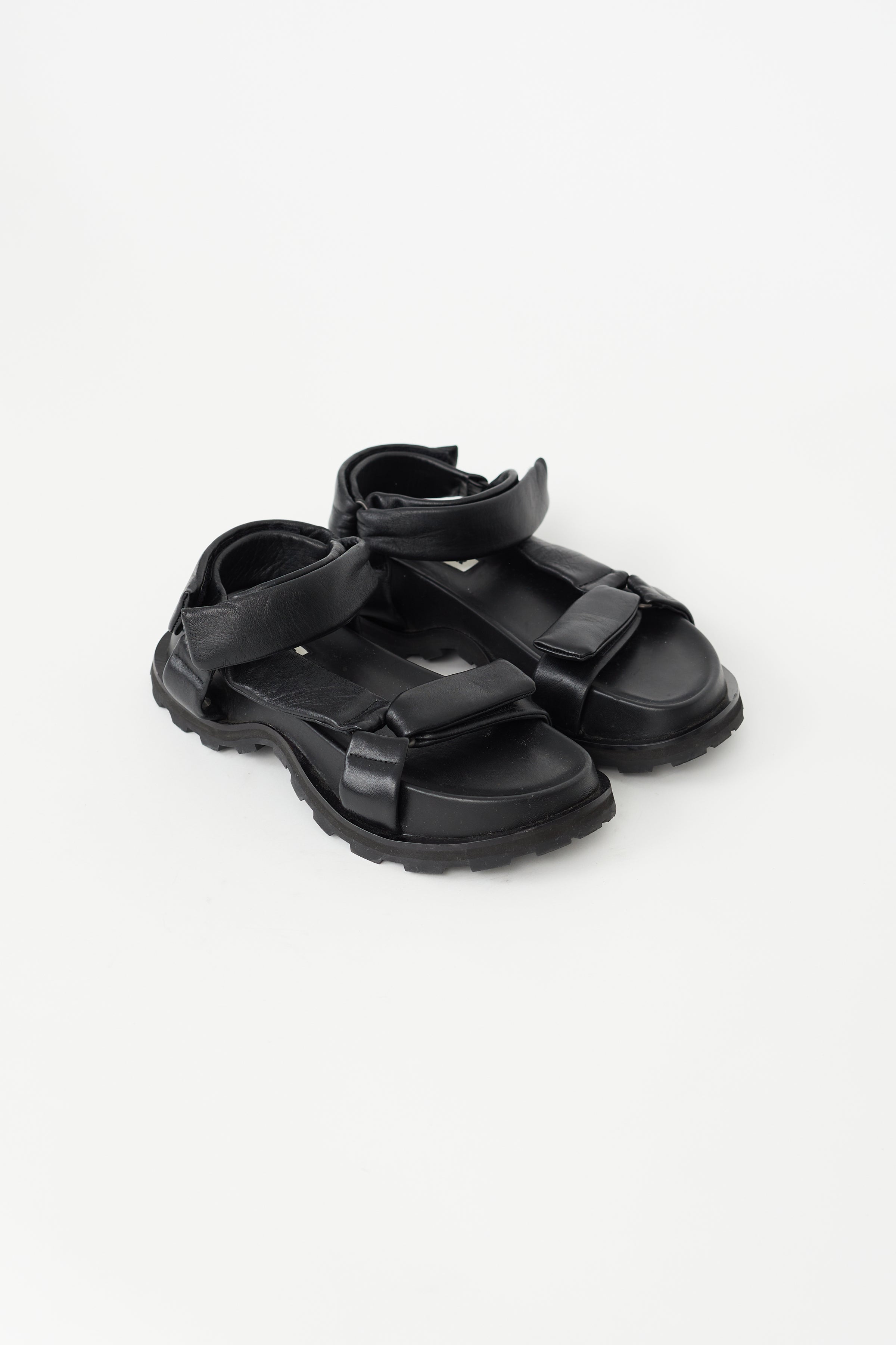 Jil Sander // Black Chunky Strappy Sandal – VSP Consignment