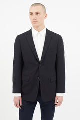 Jil Sander Black Two Button Lined Blazer