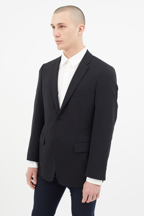 Jil Sander Black Two Button Lined Blazer
