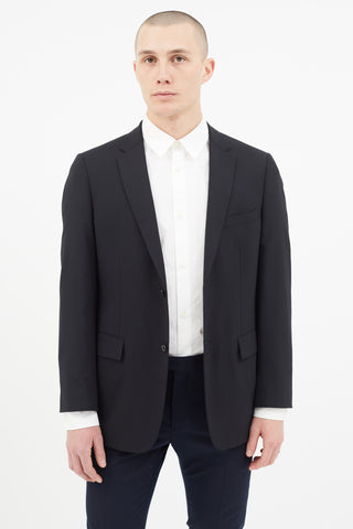Jil Sander Black Two Button Lined Blazer