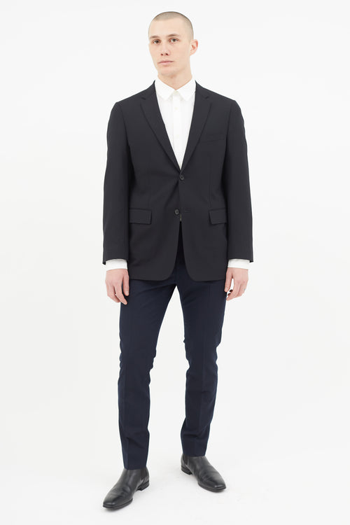 Jil Sander Black Two Button Lined Blazer