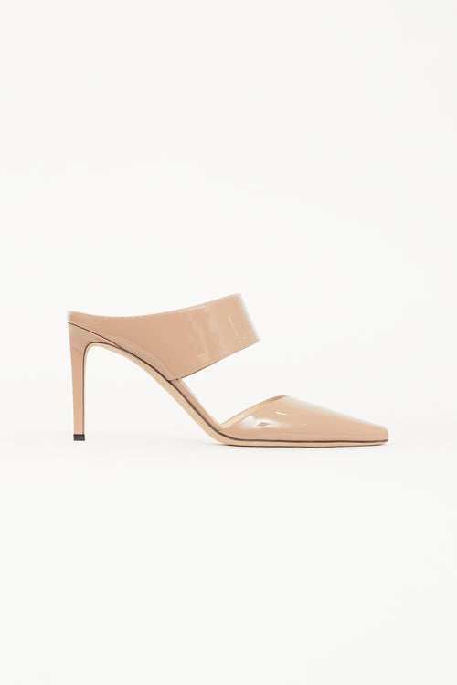 Jimmy Choo Beige Patent Mule