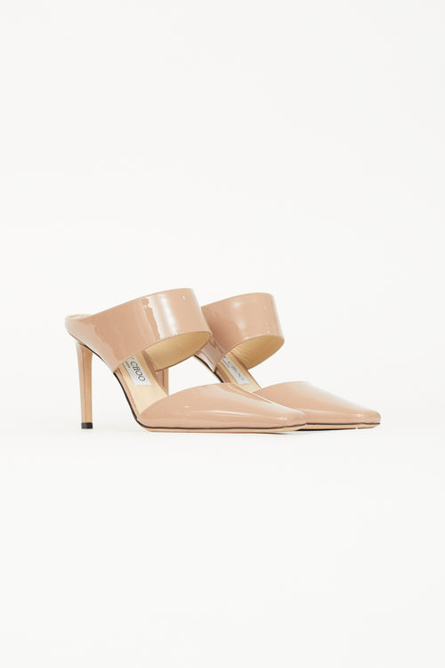 Jimmy Choo Beige Patent Mule