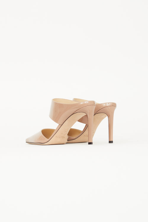 Jimmy Choo Beige Patent Mule