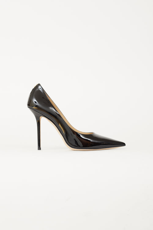 Jimmy Choo Black Patent Leather Love 100 Pump