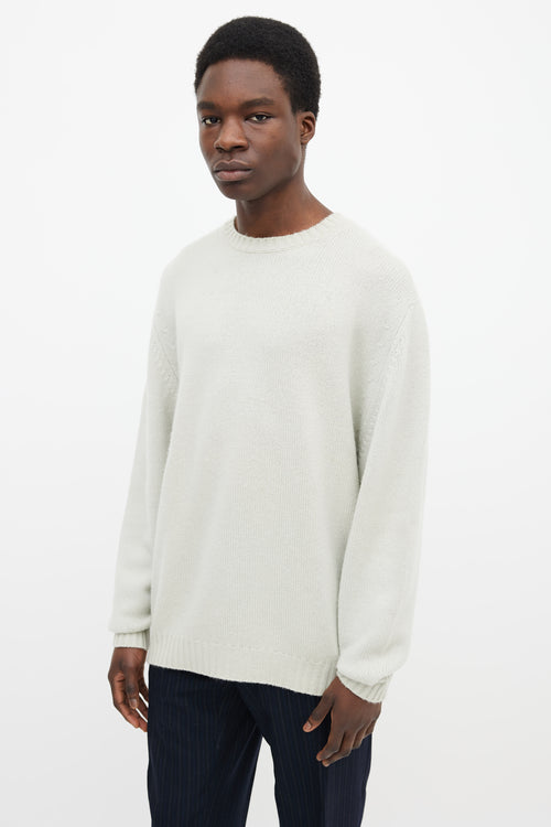 Johnstons of Elgin Grey Cashmere Knit Sweater