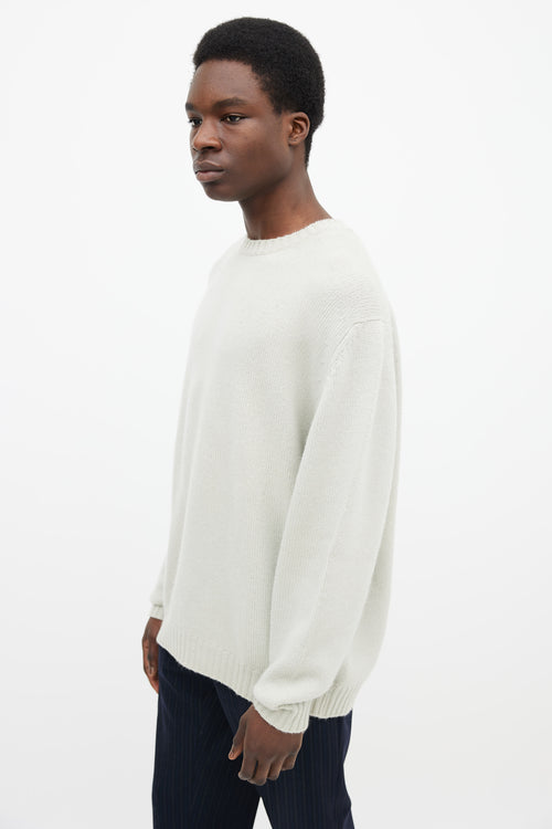 Johnstons of Elgin Grey Cashmere Knit Sweater