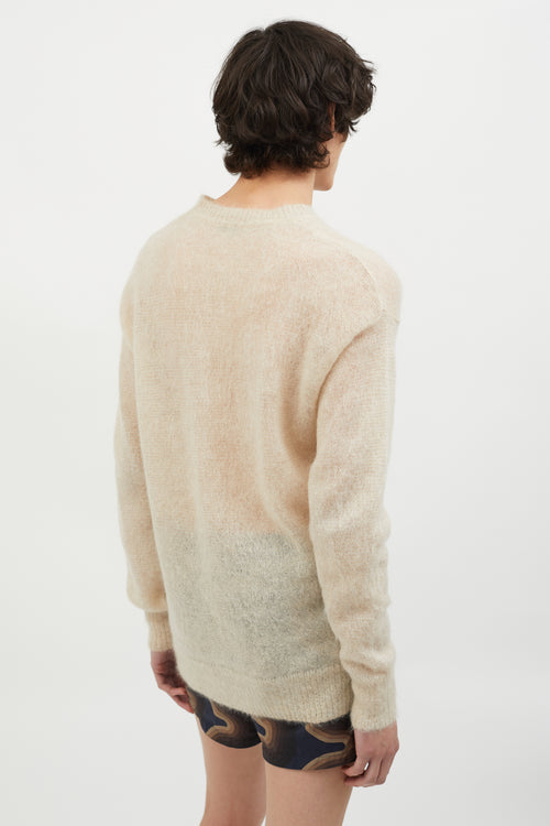 Joseph Cream V-Neck Knit Sweater