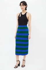 Blue green hotsell pencil skirt