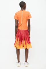 Junya Watanabe SS 2013 Red & Orange Panelled Skirt
