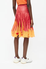 Junya Watanabe SS 2013 Red & Orange Panelled Skirt