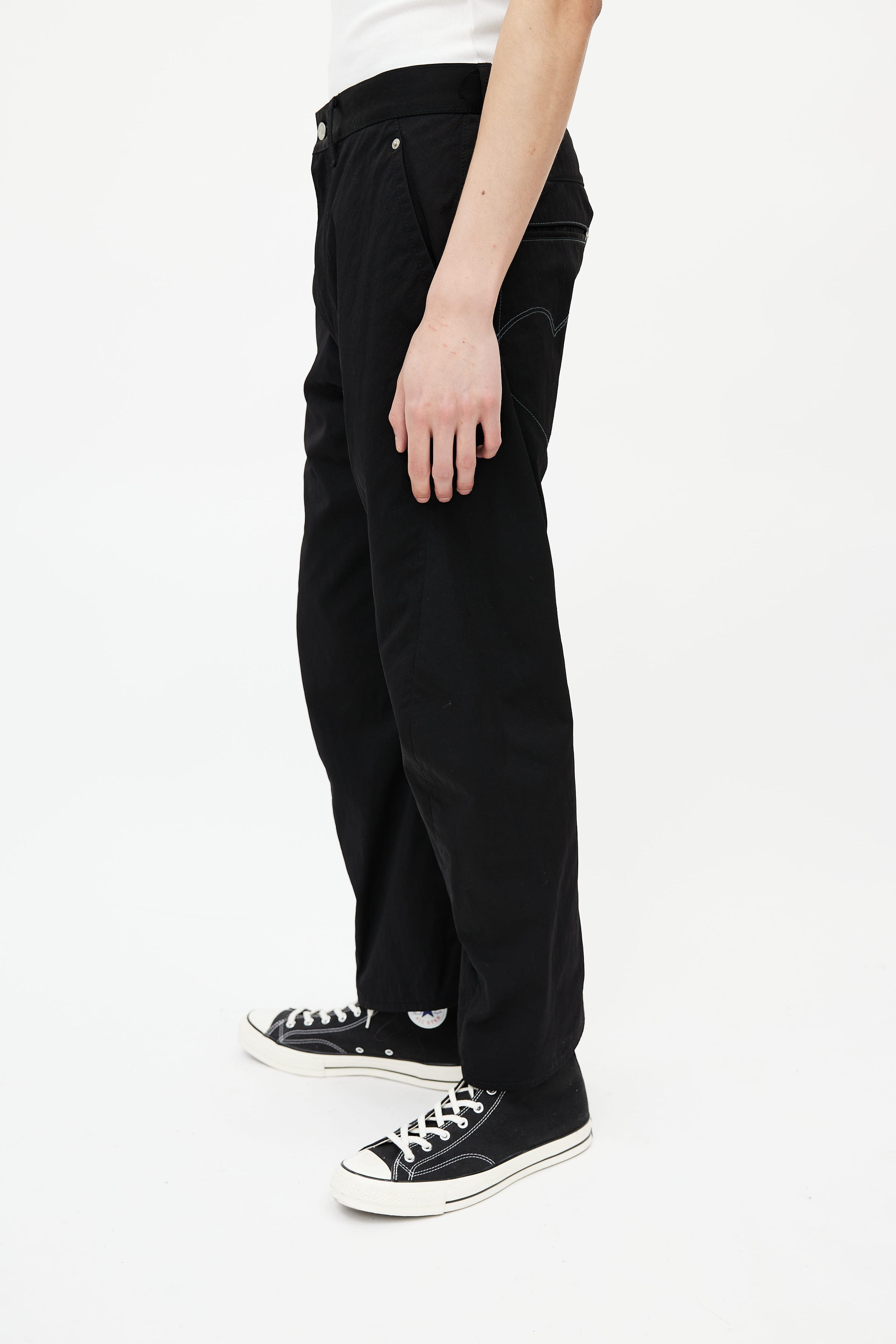Junya Watanabe // X Levi's Black Nylon Straight Leg Pant – VSP 