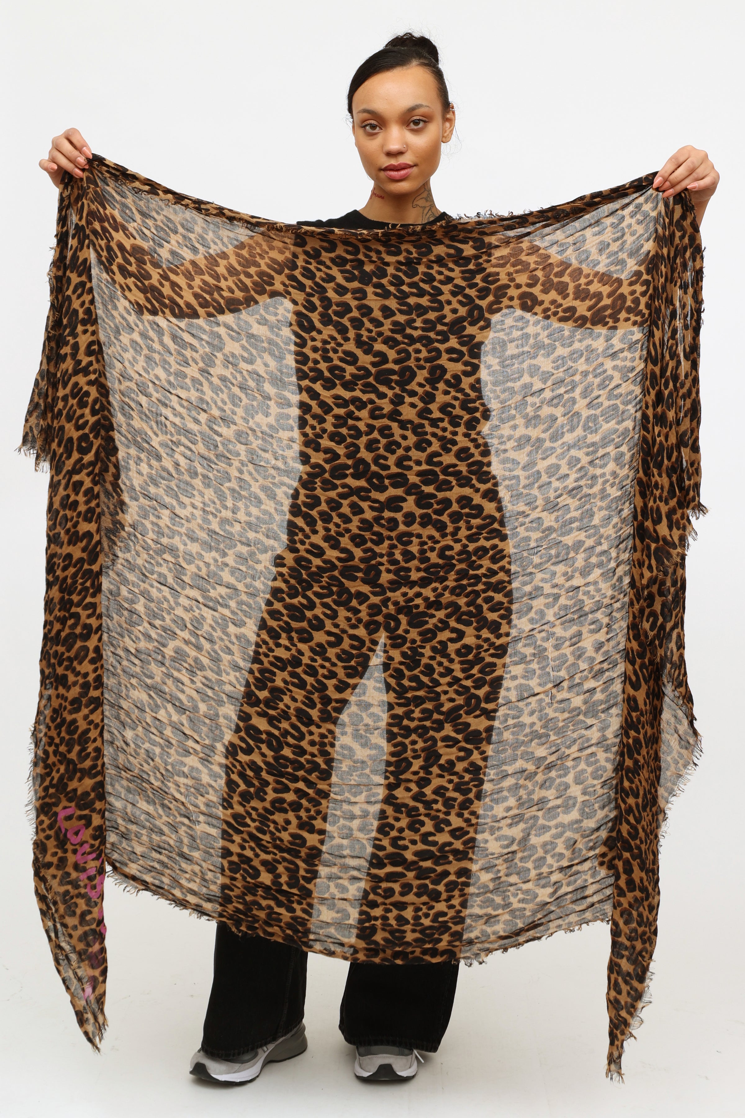 Louis Vuitton Leopard Graffiti Silk Bandeau - Brown Scarves and Shawls,  Accessories - LOU806715