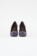 Louis Vuitton Purple & Grey Sequin "Oh Really" Pump