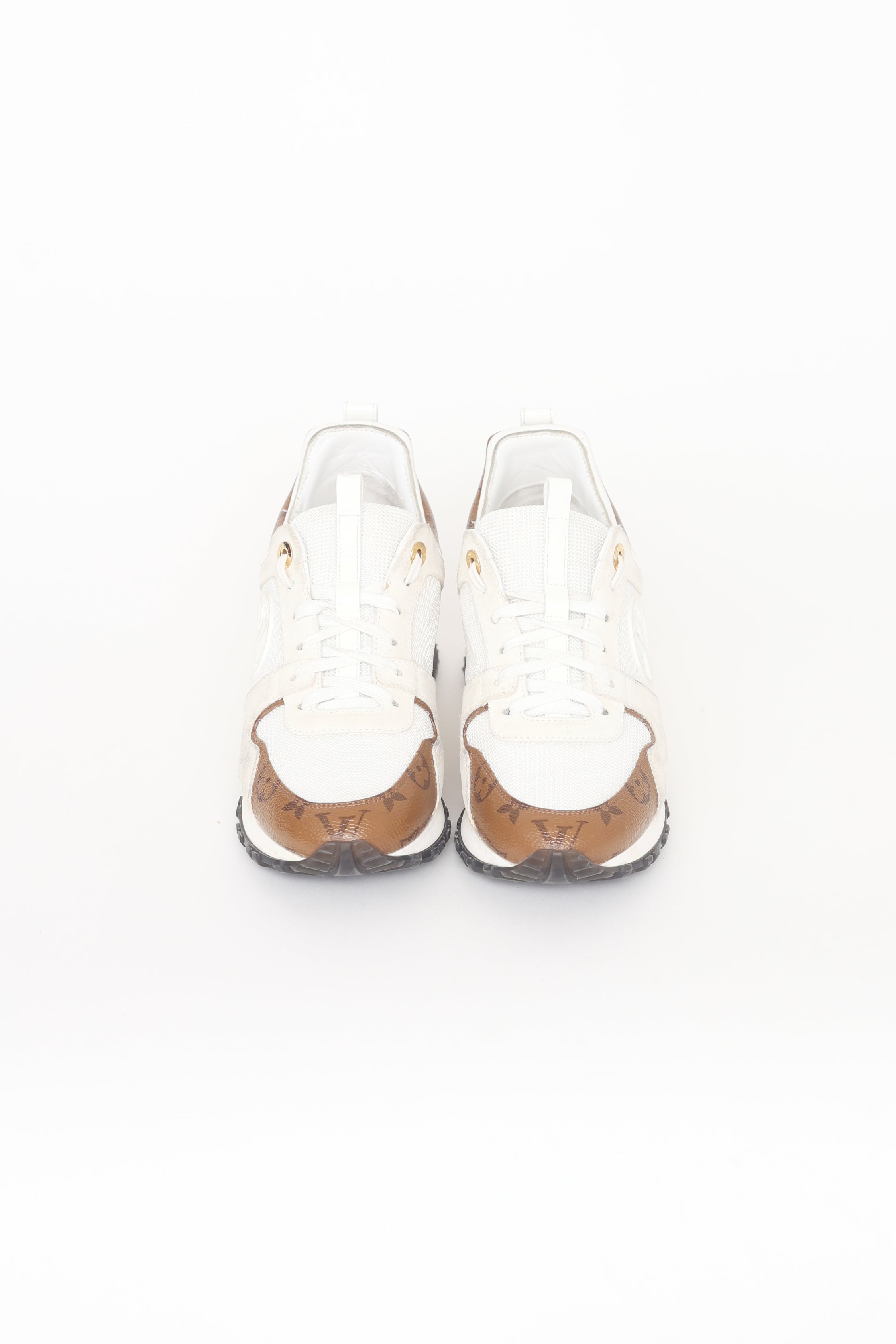 Louis Vuitton // Suede Reverse Monogram Run Away Sneakers – VSP