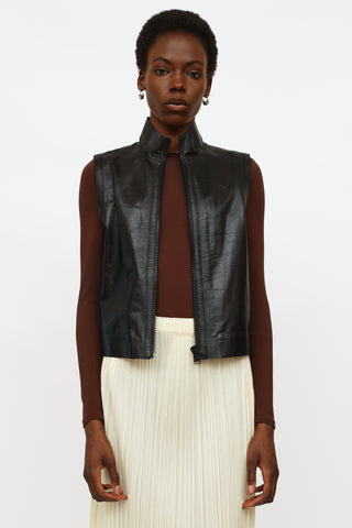 Louis Vuitton Black Leather Vest