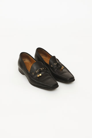 Louis Vuitton Black Leather Loafers
