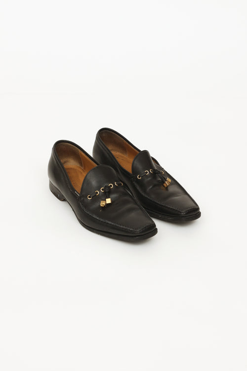 Louis Vuitton Black Leather Loafers