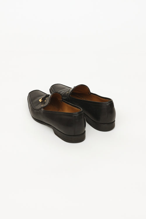 Louis Vuitton Black Leather Loafers