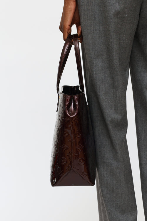 Louis Vuitton Burgundy Vernis Wilshire GM Bag