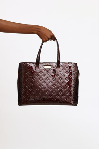 Louis Vuitton Burgundy Vernis Wilshire GM Bag