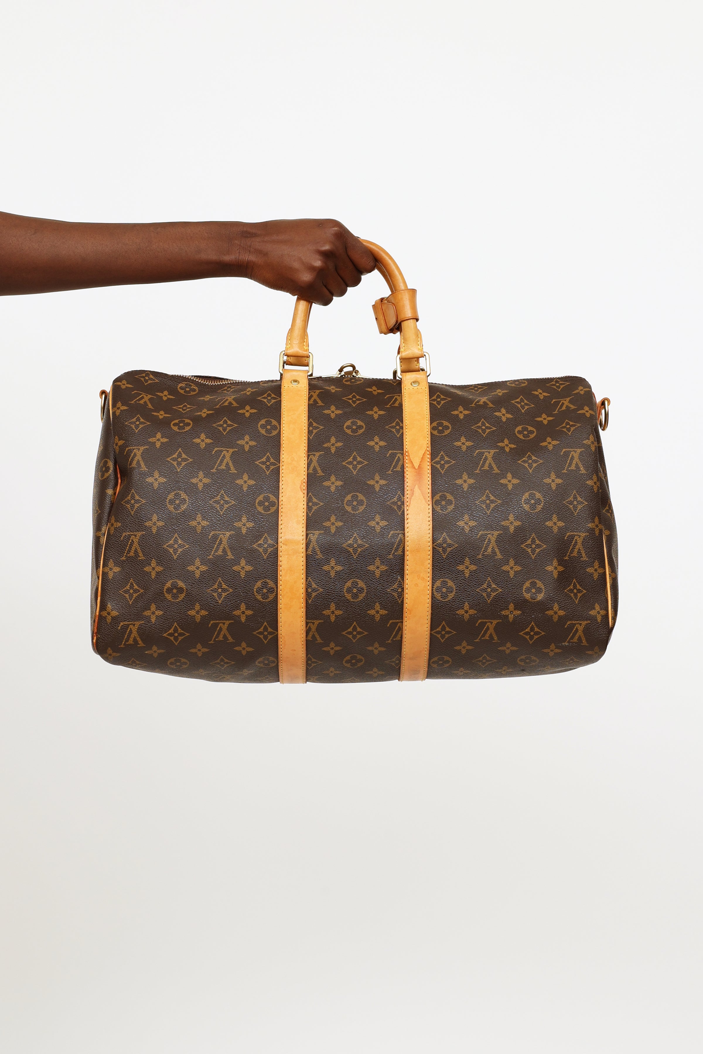 Louis Vuitton // Brown Monogram Keepall Bandoulière 45 Bag – VSP
