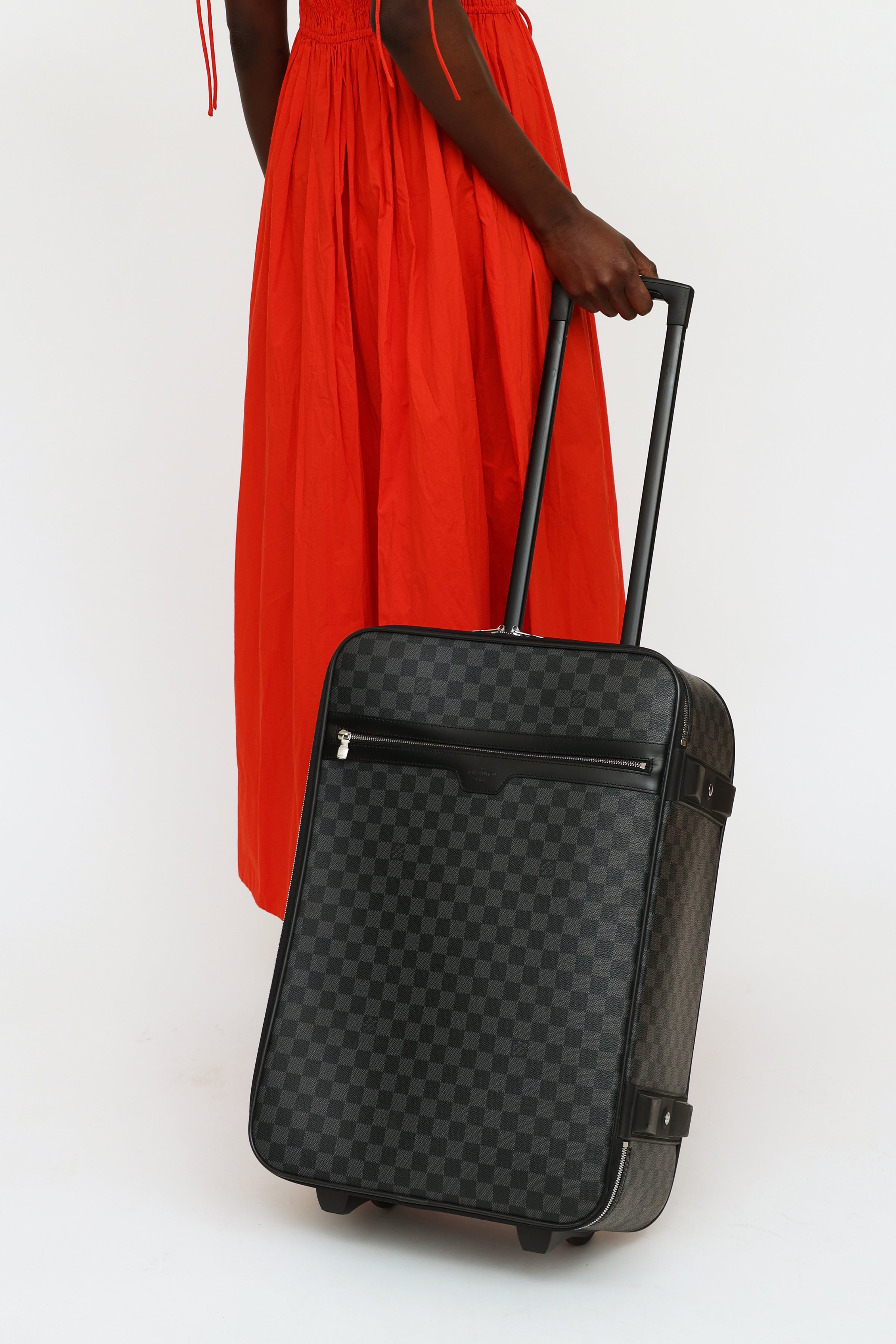 Louis Vuitton Damier Graphite Pegase Business 55 Rolling Suitcase Trolley  89lk31