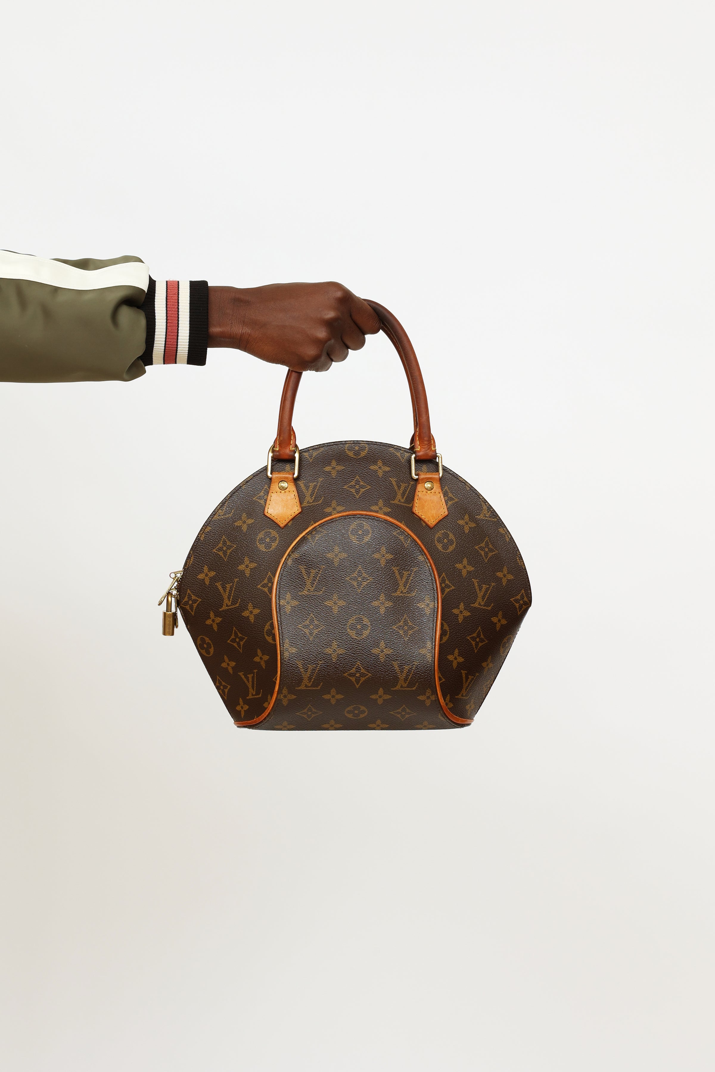 Louis Vuitton LV Monogram Ellipse MM Handbag Browns Canvas
