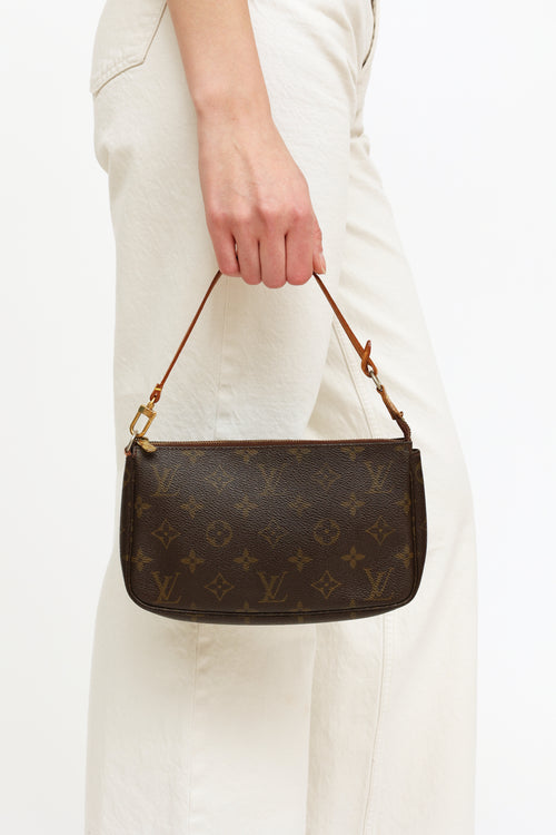 Louis Vuitton Brown Monogram Zipper Pochette