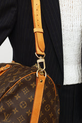 Louis Vuitton 1997 Brown Monogram Keepall Bandouliere 50 Bag